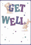 With a joyous heart, this get well card radiates kindness and hope, perfectly capturing the gentle spirit that defines Belvedere's friendly neighborhoods. Two adorable characters-a fluffy teddy bear and an eager puppy-are beautifully animated, each tenderly supporting the vivid letters spelling out 'Get Well'. Their faces glow with playful affection, while confident indigo and teal tones add uplifting energy against the card's creamy white background, reminiscent of Belvedere's breezy mornings. Sparkling starbursts in tones of blue and violet sprinkle the space, hinting at the small, magical gestures that can mean so much-a little like finding blooms from Belvedere Florist on your doorstep. The rendering of fur and ears is so inviting, you can almost feel the comfort and warmth radiating from the card. Altogether, this lively scene is designed to uplift anyone feeling under the weather: it is a gentle message of strength and good wishes, echoing the love and support that so often fills the homes of Belvedere. Whether sent with a fresh floral arrangement or on its own, this card brings a tangible sense of care-a small but heartfelt celebration just when it's most needed.